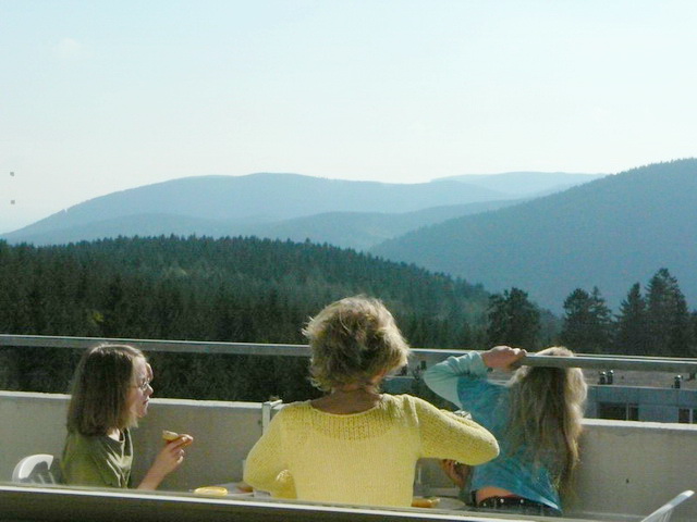 Der Blick vom Balkon.